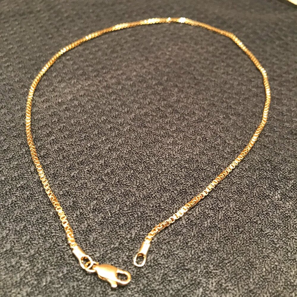 Heavy Box Chain Necklace - Gold Plated, Everyday Layering Piece